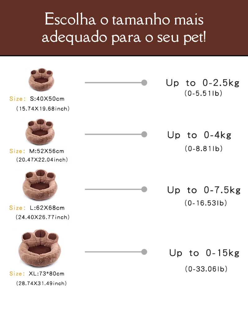 PATA AMIGA - Cama para Cães e Gatos – Extremo conforto para seu Pet